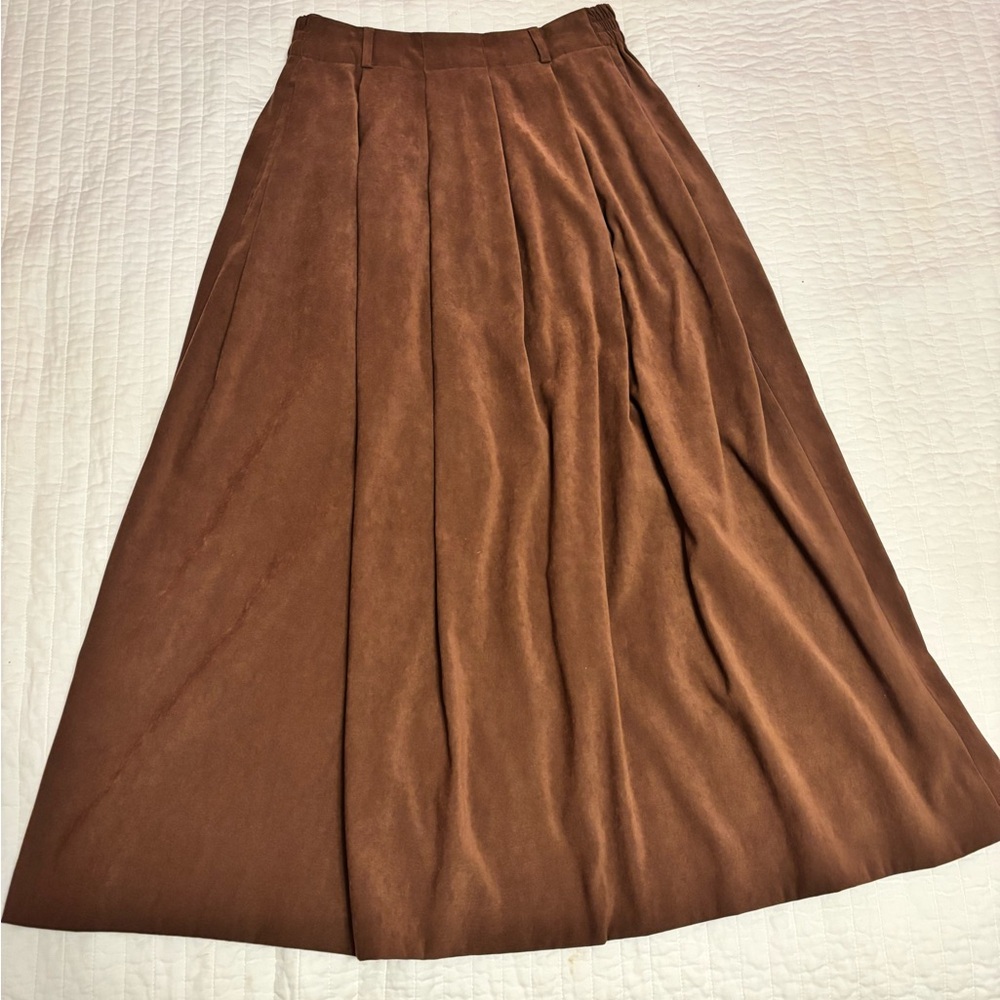 Vintage Orvis Chocolate Brown A-Line Maxi Skirt